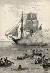 ダニエルデフォー（1660-1731）による「ロビンソンクルーソー」のイラストを1896年に公開